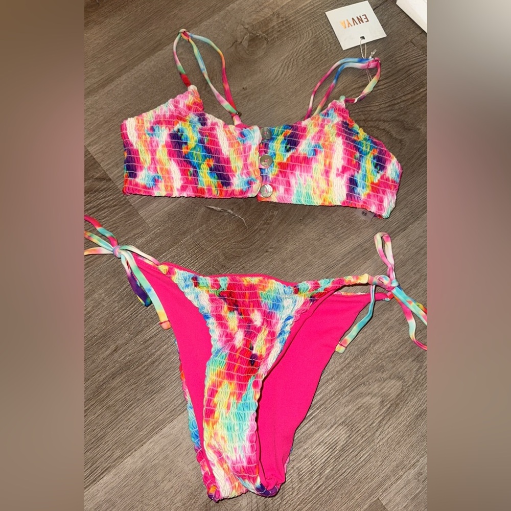 Envya swimwear colorful 2 piece bikini bathing suit